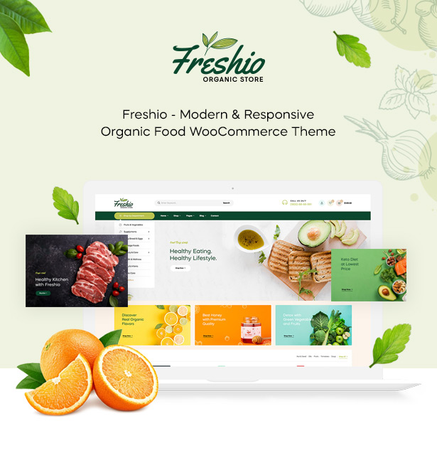 Freshio - Thème WordPress pour magasin bio et alimentaire