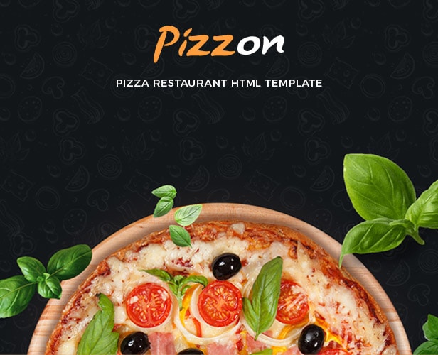 Modèle HTML de pizza, restaurants et cafés