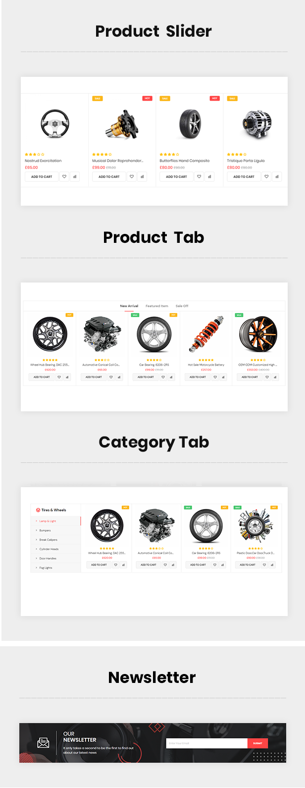 Thème WooCommerce pour pièces et accessoires de voiture