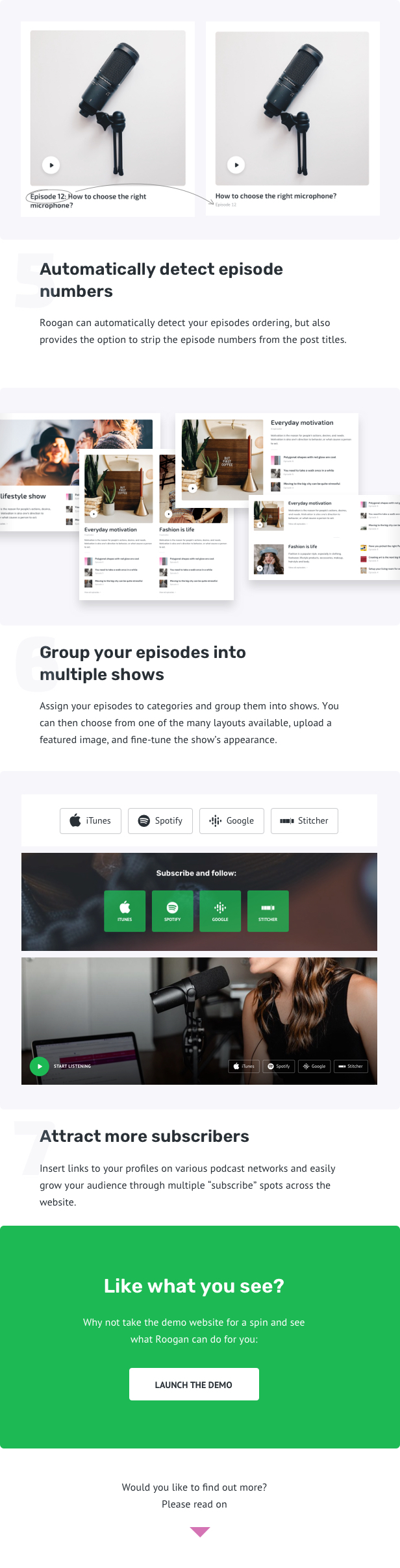 Roogan - Thème WordPress pour podcast personnel
