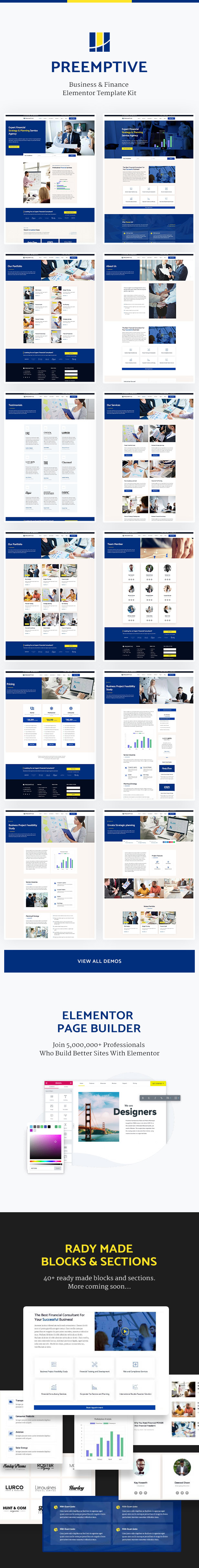 Preemptive - Kit de modèles Elementor Business & Finance - 1