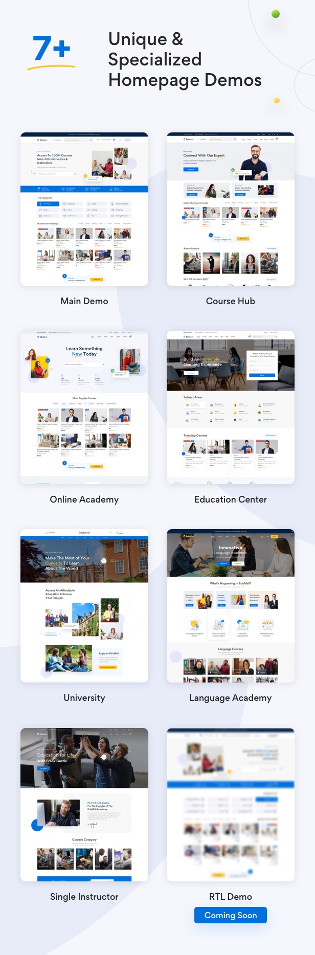 Edumall - Thème WordPress Professional LMS Education - 10