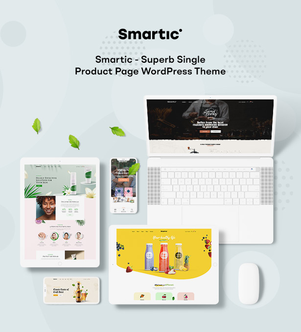 Smartic - Thème WooCommerce de la landing page du produit