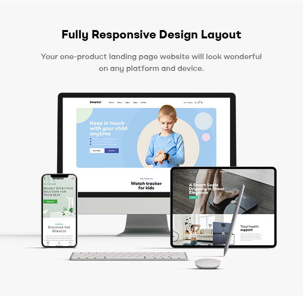 Smartic - Thème WooCommerce de la landing page du produit