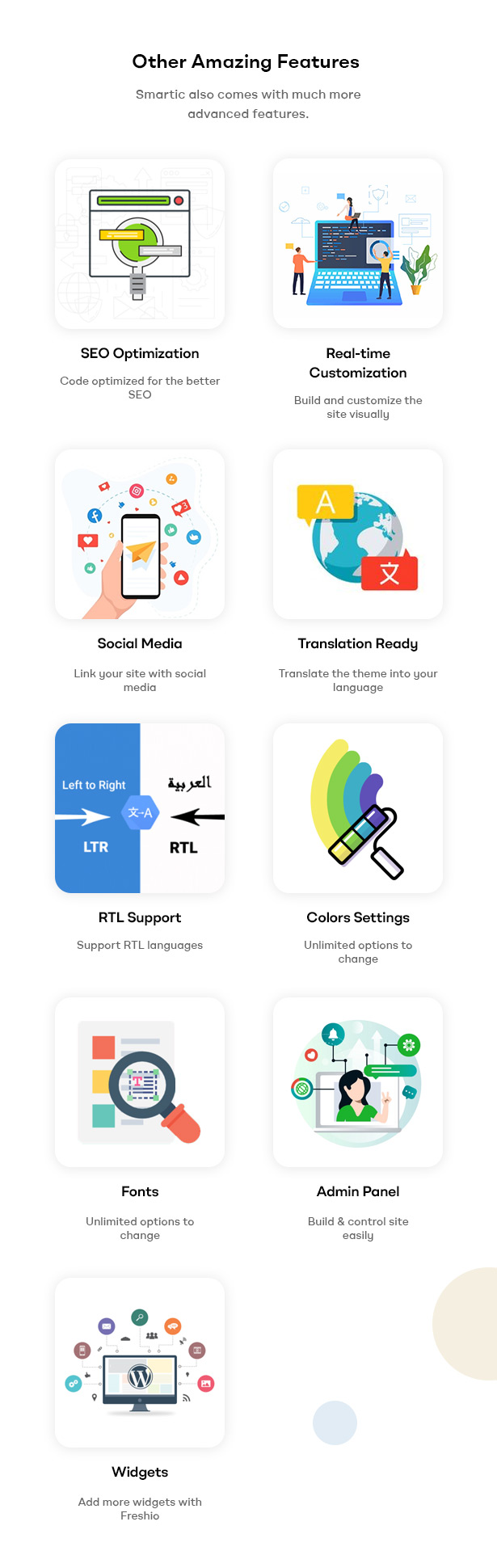 Smartic - Thème WooCommerce de la landing page du produit