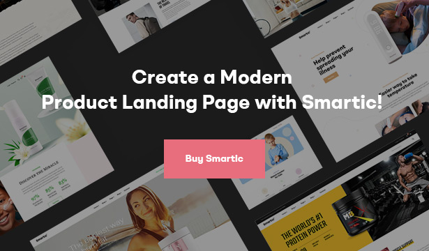 Smartic - Thème WooCommerce de la landing page du produit