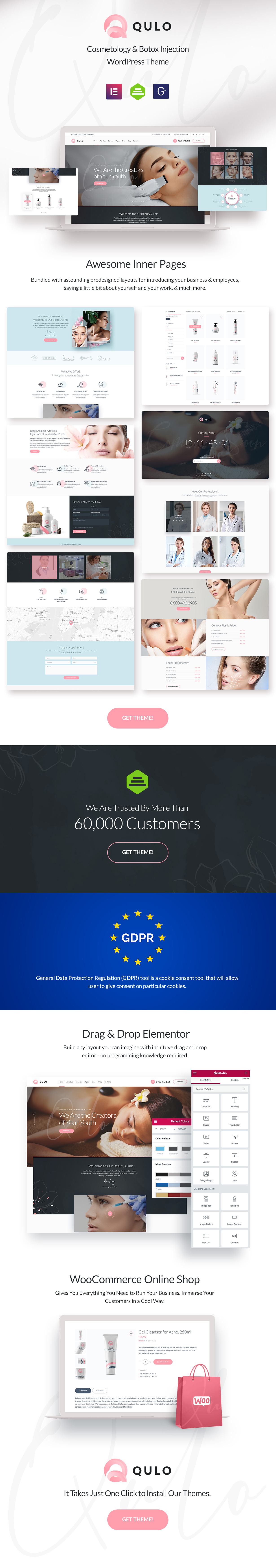 Qulo - Thème WordPress pour les thérapies injectables non chirurgicales - 2