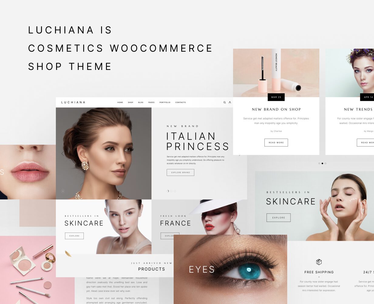 Luchiana - Thème WooCoomerce pour les cosmétiques et la beauté