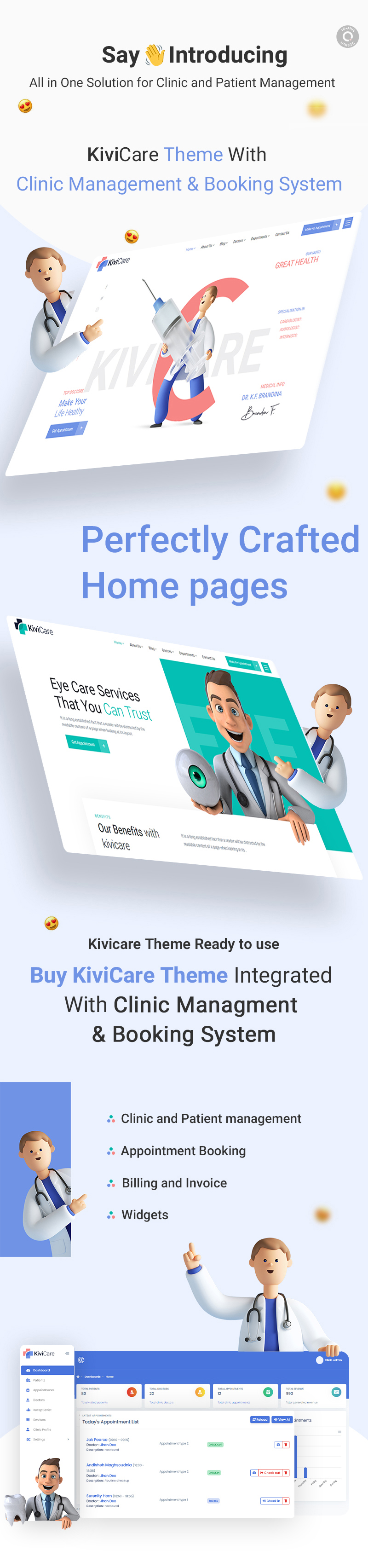 KiviCare - Thème WordPress pour la gestion médicale et clinique - 10