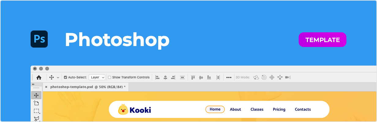 Kooki - Modèle Photoshop de maternelle