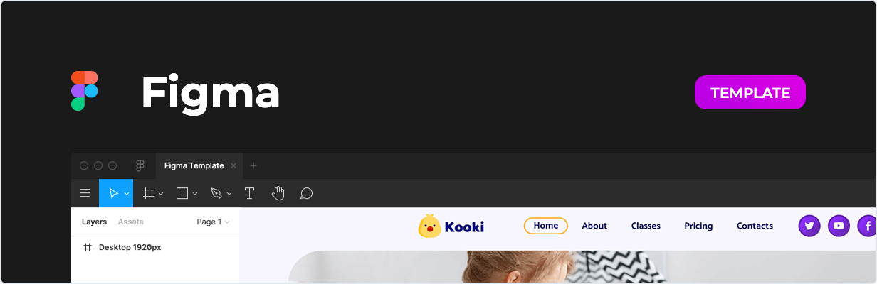 Kooki - Modèle Figma de maternelle