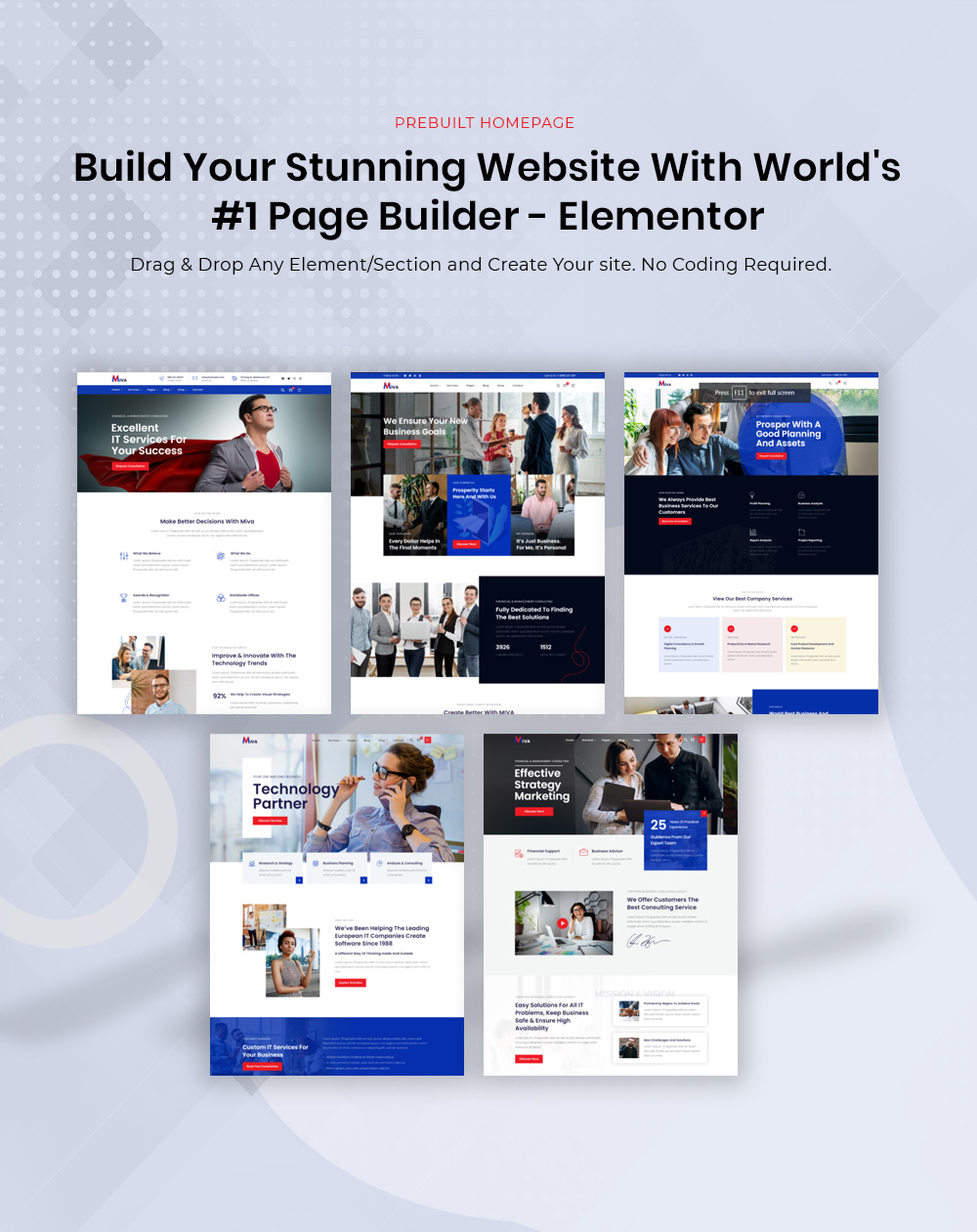 Créez votre superbe site Web avec Elementor