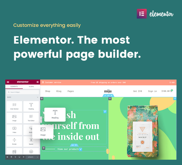   Personnalisez tout facilement avec Elementor. Le constructeur de pages le plus puissant.