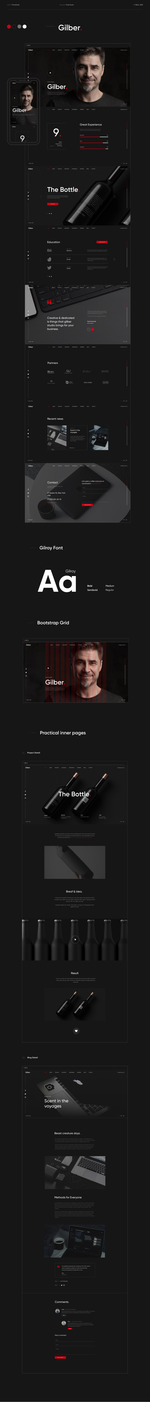 Gilber - Thème WordPress pour CV personnel / CV - 4