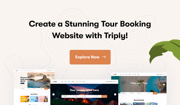 Triply - Thème WordPress de réservation de tournée