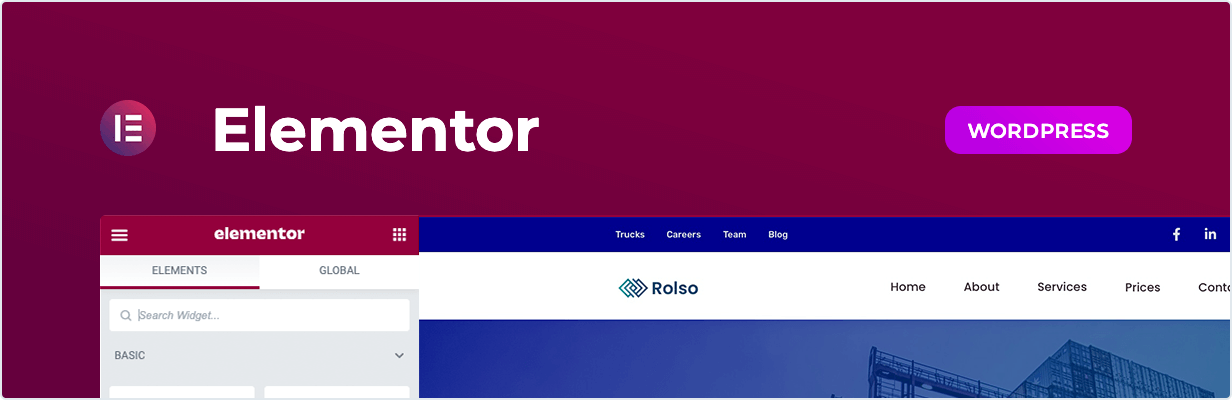 Rolso - Kit de modèles Elementor pour entreprise logistique