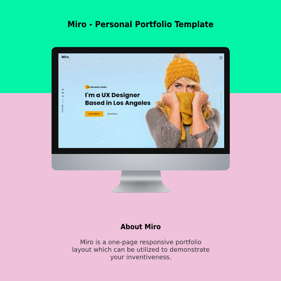 Miro - Thème WordPress pour CV / CV moderne et créatif - 1