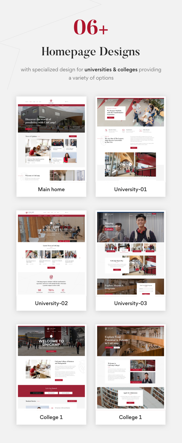 Unicamp - Thème WordPress pour universités et collèges - 3