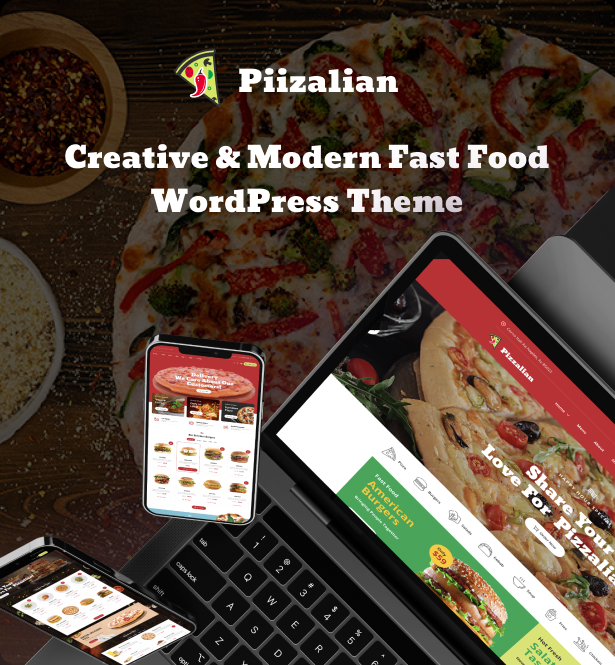 Piizalian - Thème WooCommerce de restauration rapide