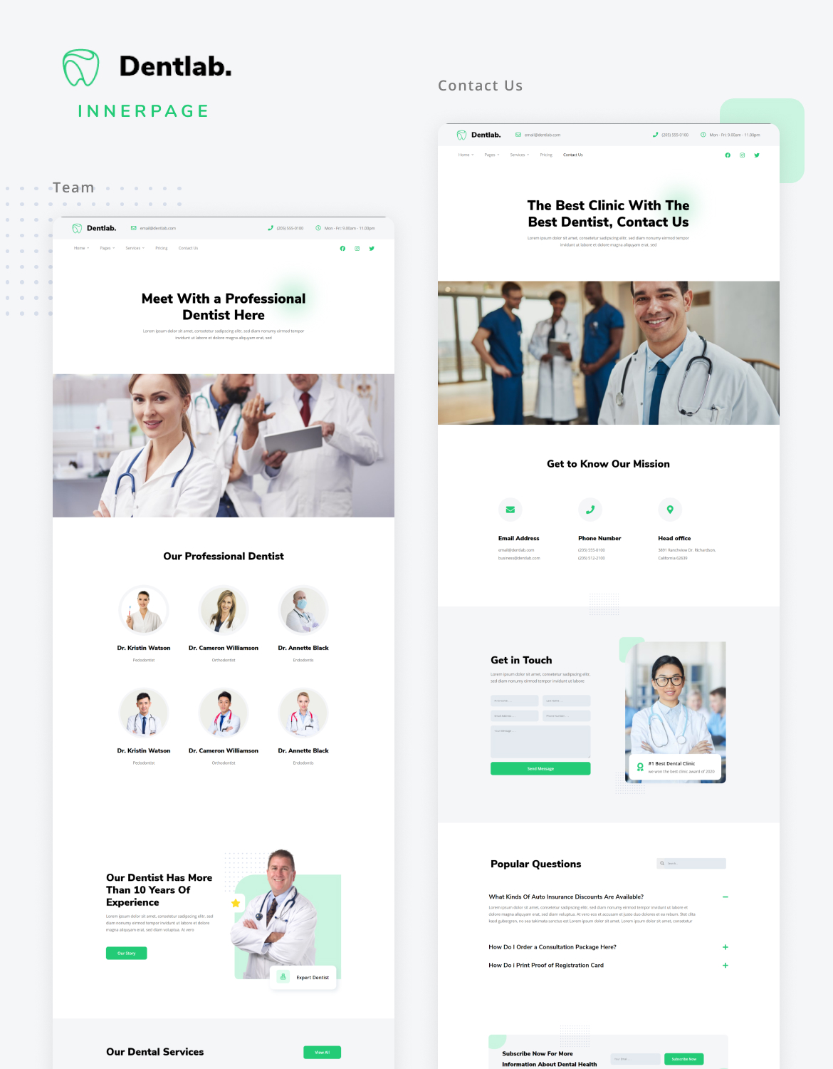 Dentlab | Kit de modèles Elementor pour la santé et la médecine - 4