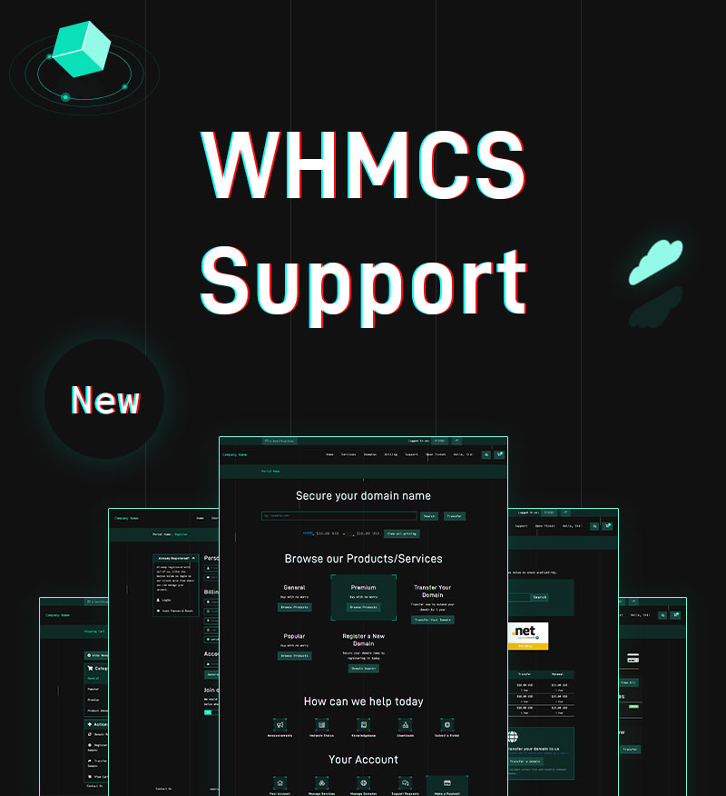 HostCloud | Serveur d'hébergement et thème WordPress Tech + Modèle WHMCS - 5