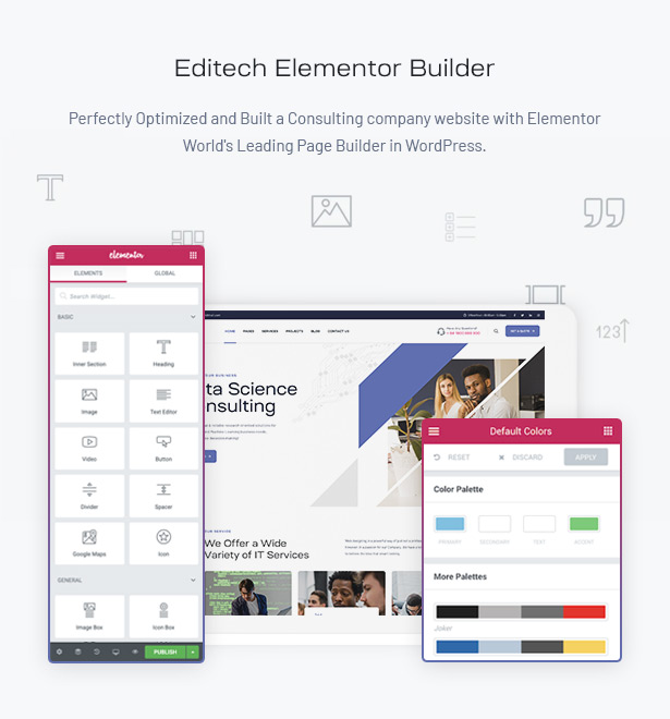 Editech Corporate Business Thème WordPress - Site Web d'entreprise Elementor Builder