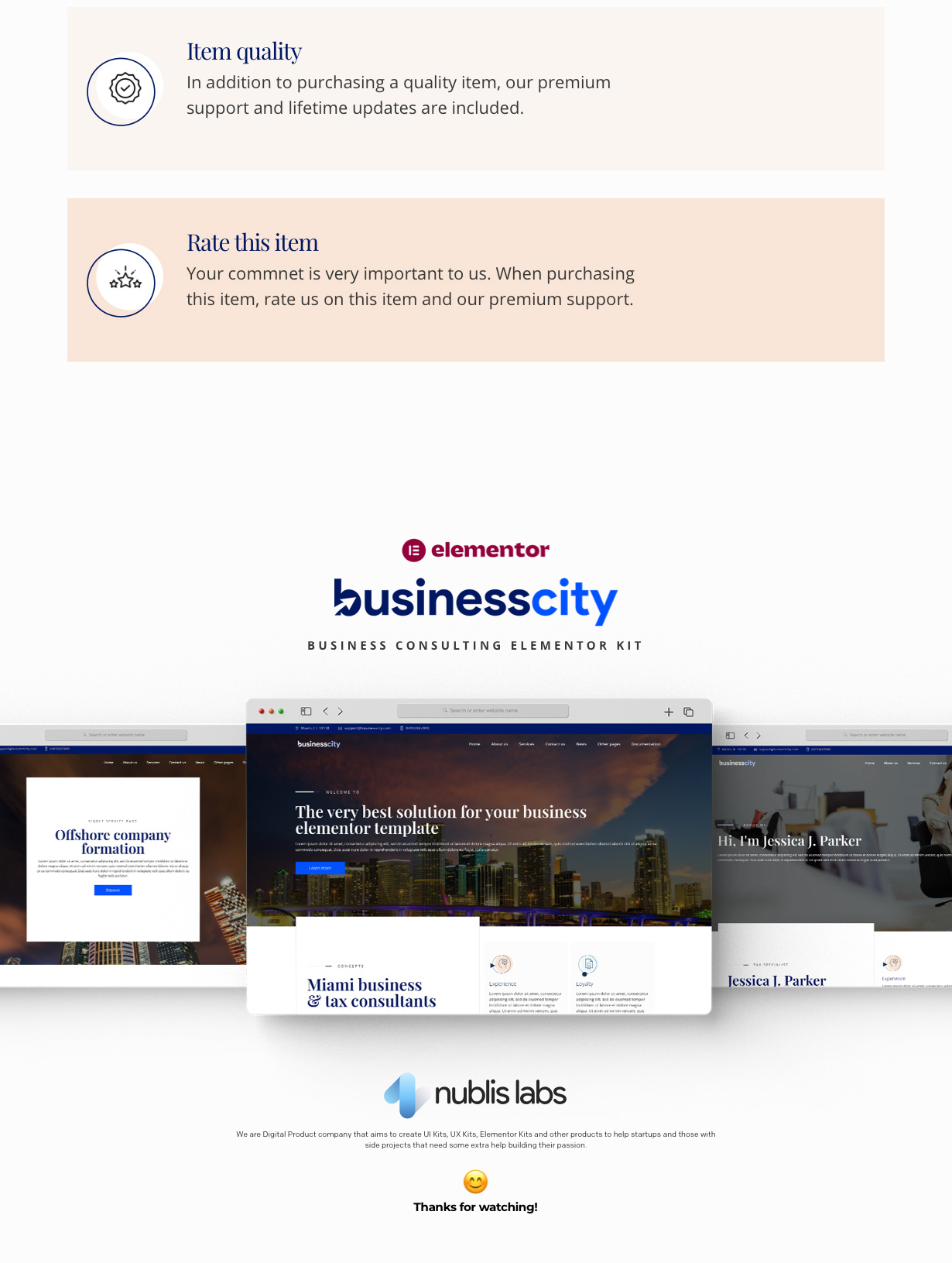 Businesscity - Kit de modèles Elementor de conseil en affaires - 4