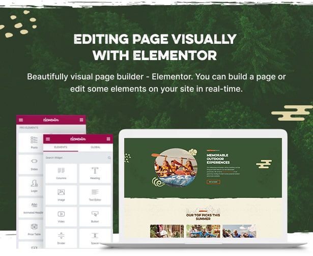Activland - Thème WordPress pour activités de plein air - Elementor Page Builder
