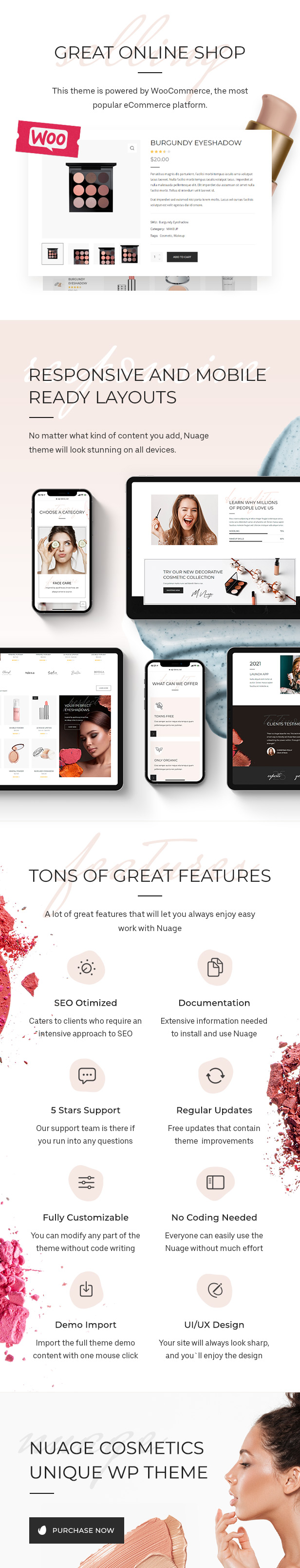 Nuage - Cosmetics & Beauty WordPress Theme - 2