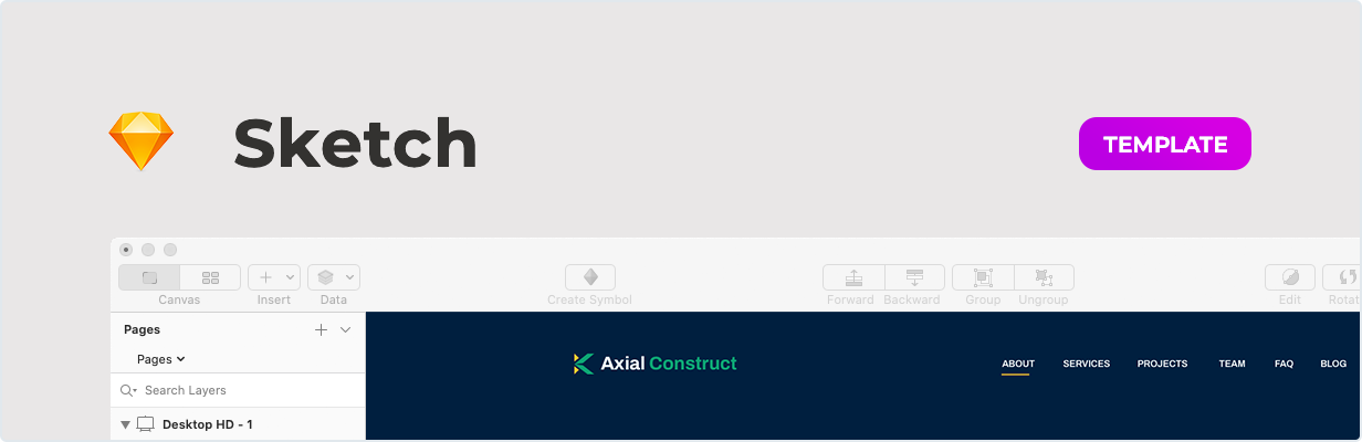 Axial – Construction Company Template for Sketch