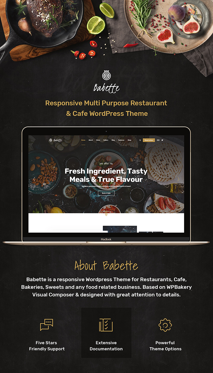 Babette - Thèmes WordPress pour restaurants et bars - 4