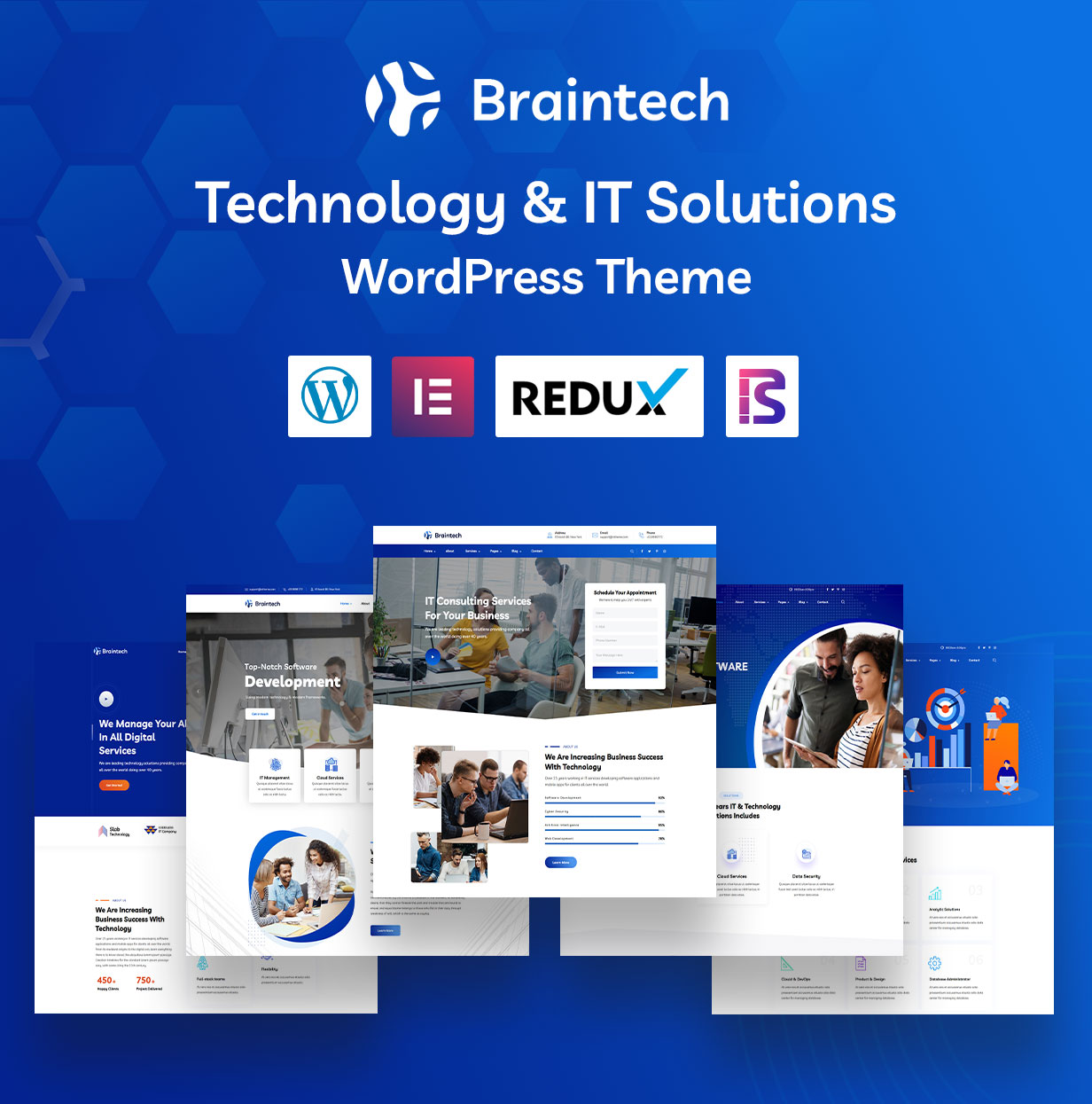 Braintech - Thème WordPress pour technologies et solutions informatiques  