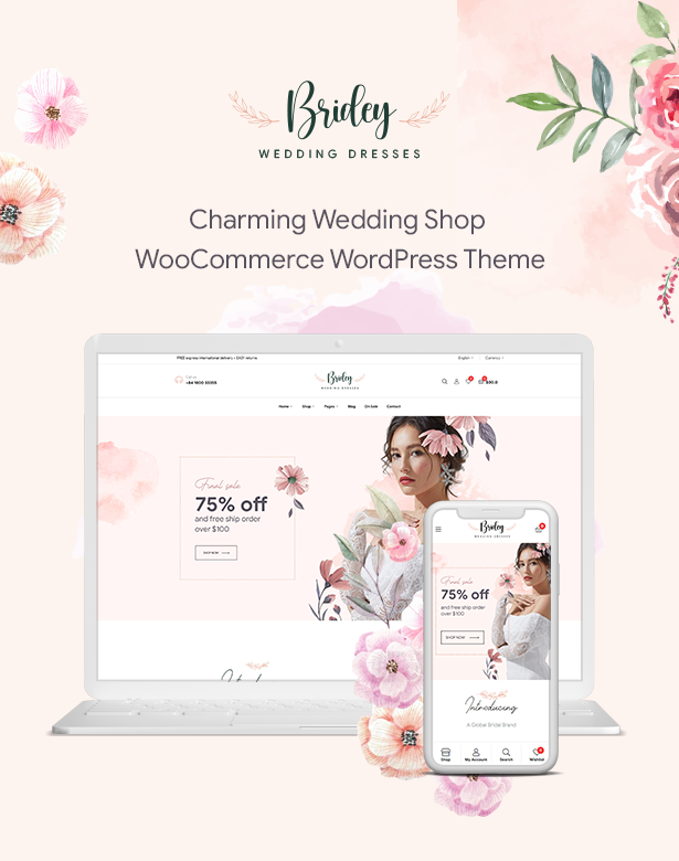 Bridey - Thème WordPress WooCommerce pour boutique de mariage