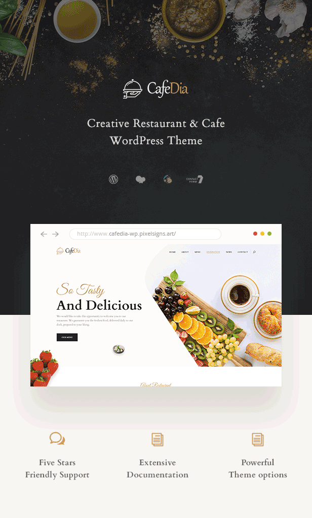 CafeDia - Thèmes WordPress pour restaurants - 4