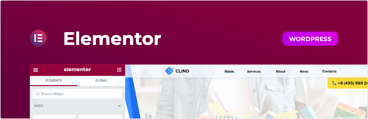 Clino - Kit de modèles de nettoyage Business Elementor