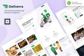 Deliverra – Kit de modèles Elementor App pour la livraison de nourriture et d’épicerie Theme Division