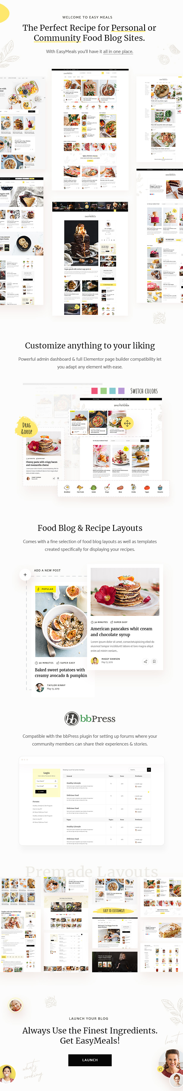EasyMeals - Thème WordPress pour blog de cuisine - 1