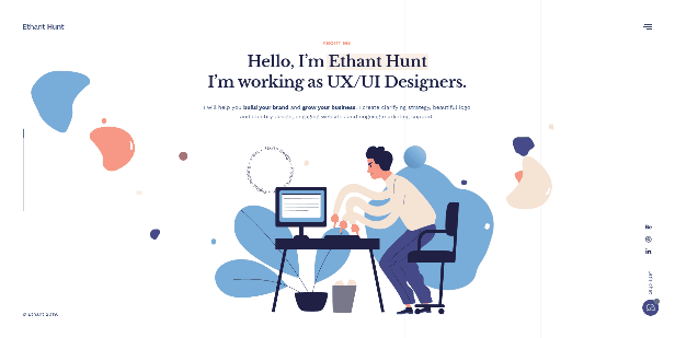 Ethant Hunt - Thème WordPress Onepage personnel - 4