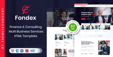 Fondex – Modèle de conseil en affaires et finance HTML5 Theme Division