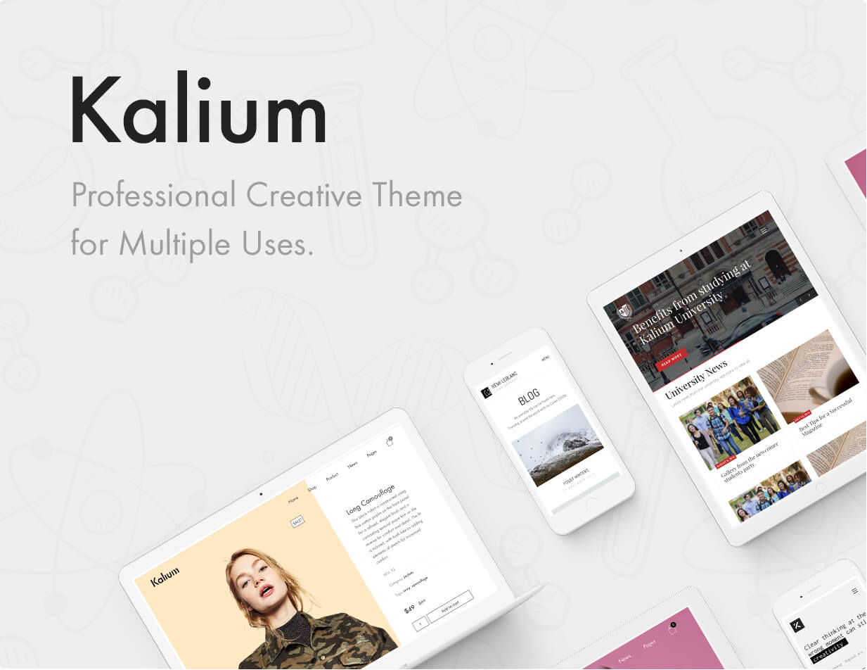 Kalium - Des thèmes créatifs professionnels pour de multiples usages
