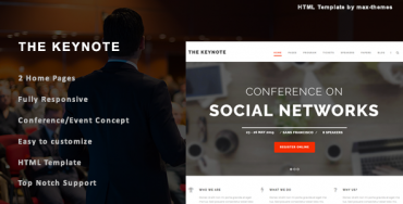 Keynote – Modèle HTML de conférence / événement Theme Division