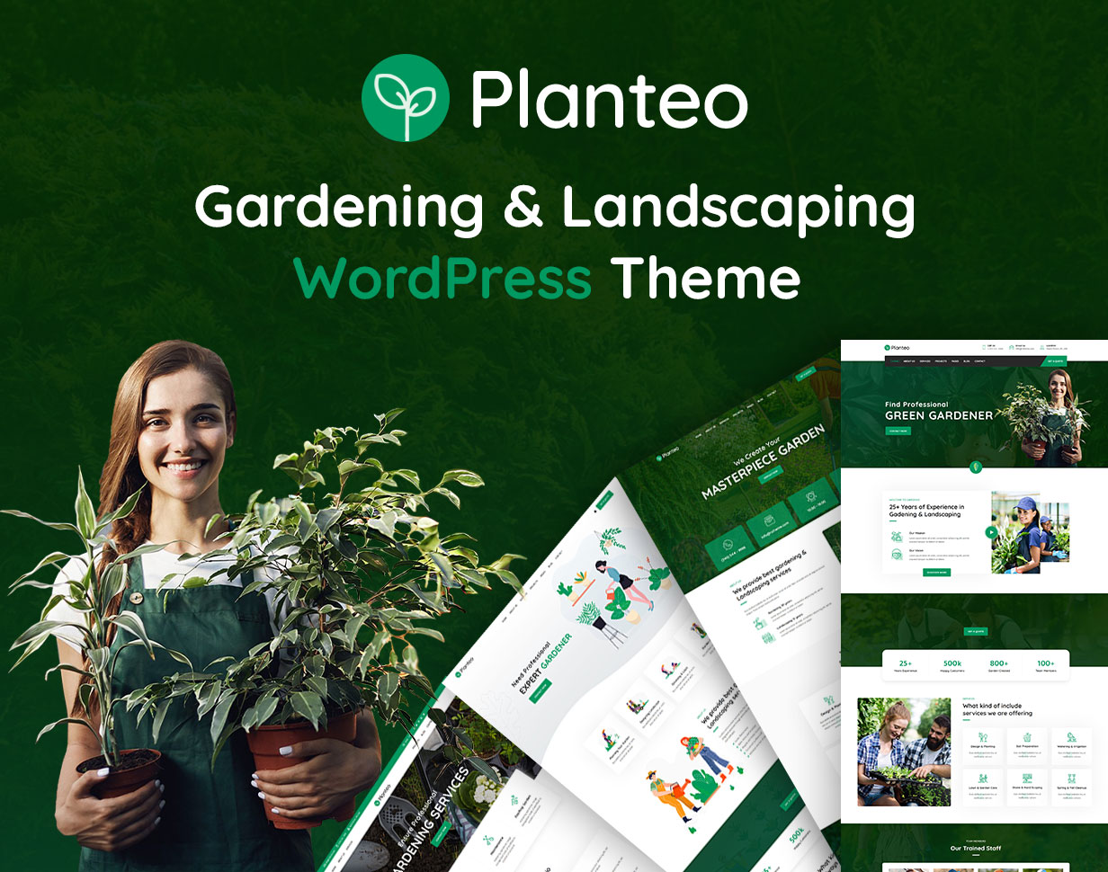 Planteo - Thème WordPress pour le jardinage et l'aménagement paysager