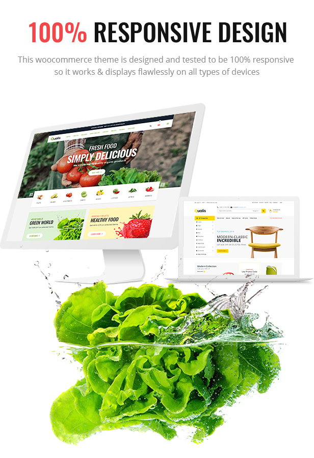 Qualis - Thème WordPress de commerce électronique pour les aliments biologiques réactifs - 1