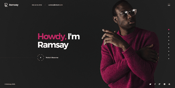 Ramsay - CV personnel / CV Thème WordPress - 4