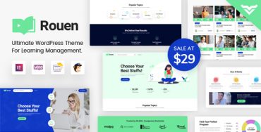Rouen – Un thème WordPress pour l’éducation en e-learning Theme Division