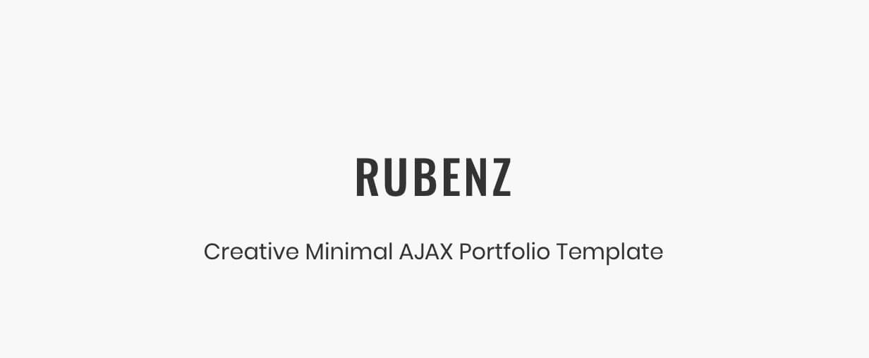 Rubenz - Modèle de portfolio Minimum créatif AJAX - 5