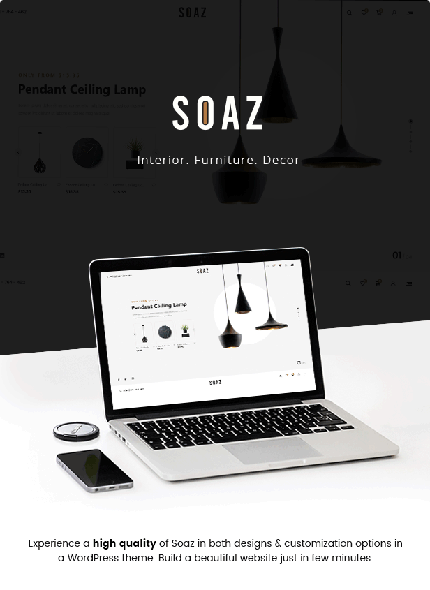 Soaz - Boutique de mobilier et décoration d'intérieur Thème WordPress