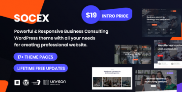 Socex – Thème WordPress Business Consulting & Finance Theme Division