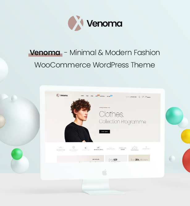 Thème WordPress WooCommerce pour l'impressionnant Venoma Fashion 2019