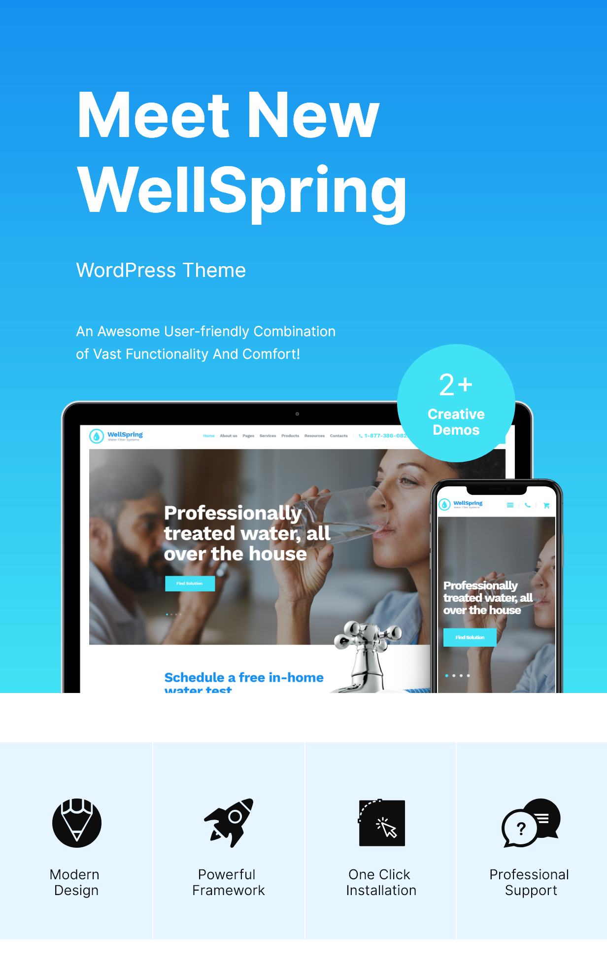 WellSpring | Filtres à eau et distribution d'eau potable Thèmes WordPress - 2